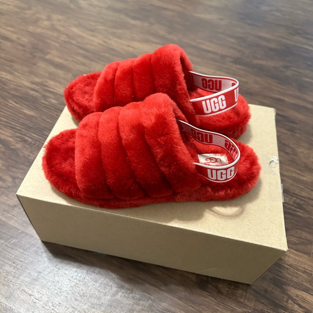 Red UGG Slides